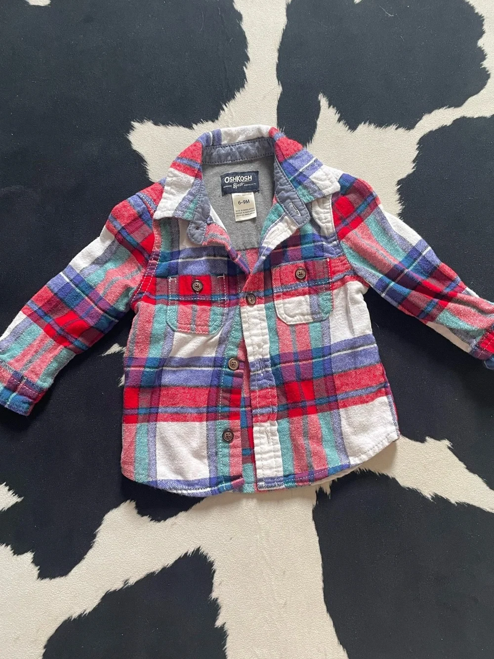 5/$20 OshKosh Red Plaid Button-Up Shirt